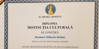 Diploma Distinctia culturala