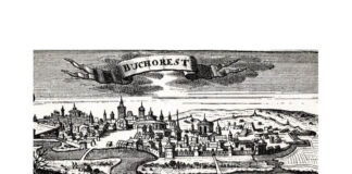 București, gravură publicată în 1717 la Leipzig