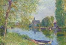 Alfred Sisley Primăvară la Moret Sur Le Loing Rivière