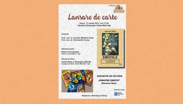 lansare de carte emotiile – de la cunoaștere la autoreglare de Marinela Rusu ars longa iasi lansare de carte emotiile – de la cunoaștere la autoreglare de Marinela Rusu ars longa iasi