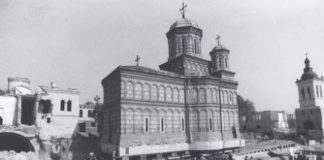 Translarea Bisericii Mihai-Vodă din București. Sursa foto site Patrimoniul din București