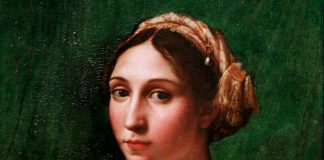 Rafael, ”Portret de tânără” (detaliu), 1515–1520