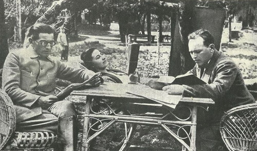 Panait Istrati și iubita sa, Bilili (Marie-Louise Baud-Bovy, 1902–1990) în a doua parte a călătoriei în URSS, 1928. Sursa foto Margareta Istrati