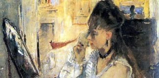 Berthe Morisot, ”Tânără pudrându-se,” 1877