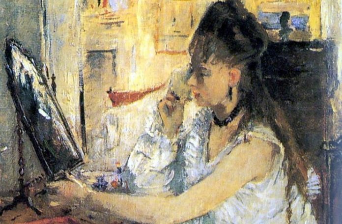 Berthe Morisot, ”Tânără pudrându-se,” 1877 Berthe Morisot, ”Tânără pudrându-se,” 1877