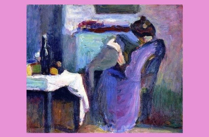 Dori Lederer Henri Matisse, ”Femeie în rochie violet, citind”, 1898 Dori Lederer Henri Matisse, ”Femeie în rochie violet, citind”, 1898