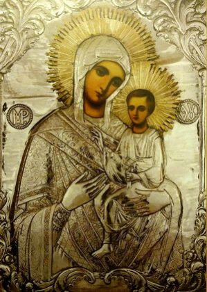 Icoana Maicii Domnului, &ldquo;Iordăniţa&rdquo; sau &ldquo;Ocrotitoarea Iordanului&rdquo; de la schitul rom&acirc;nesc Ioan Botezătorul de la Iordan, aflată acum la Ierusalim