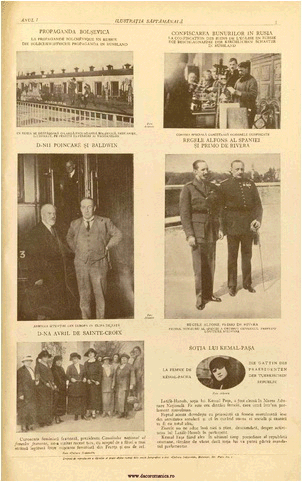 Paginile 5, 6, 7 ale primului număr al revistei ”Ilustrația săptămânală”, sâmbătă, 10 noiembrie 1923. Sursa foto: Biblioteca Digitală a Bucureștilor.