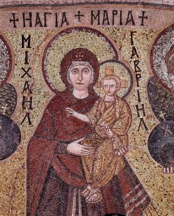 &rdquo;Madona cu pruncul și arhanghelii&rdquo;, Biserica din Panagia Angeloktisti, Cipru &ndash; mozaic, secolul al VII-lea