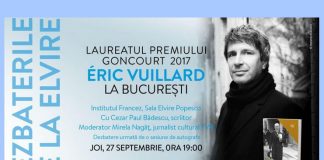Eric Vuillard la Bucuresti, Timisoara, Iasi