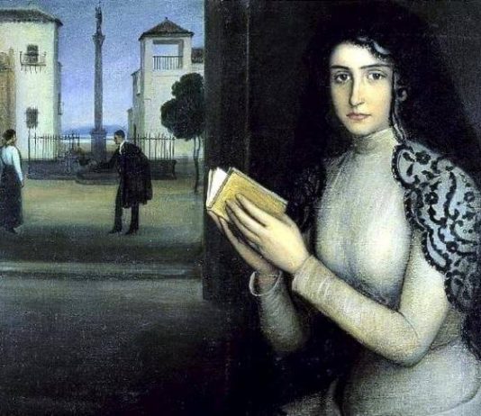 Mihaela Popescu Julio Romero de Torres (1874 – 1930), ”Femeie în timpul discursului” – fragment
