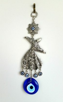 Talisman Derviș cu mărgica de deochi, obiect de decorațiune din Turkish Bazaar, Toronto, Canada