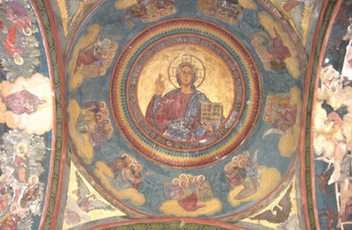 Catedrala Patriarhală din București, frescă de Dimitrie Belizarie Catedrala Patriarhală din București, frescă de Dimitrie Belizarie