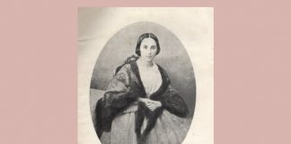 Pia Brătianu (Caliopi-Pia Pleșoianu în 1858, la căsătoria cu Ion C. Brătianu). Sursa foto Wikipedia
