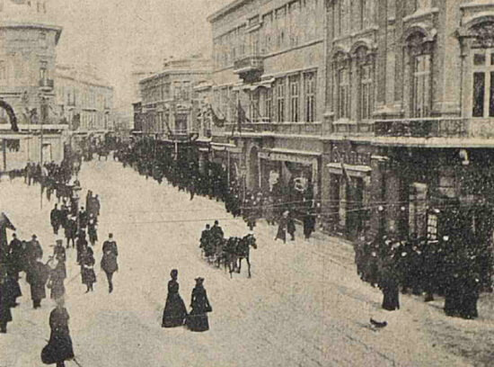 Calea Victoriei iarna – Colecția Stahl. Sursa: Turist în București