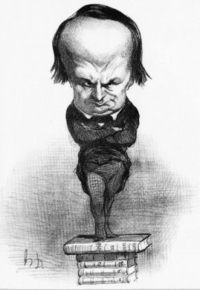 Caricatura lui Victor Hugo, apărută în ”Le Charivari”,20 iulie 1848