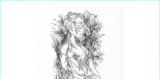 Știri: Vernisajul expoziției tematice ”Magia liniei” (21 martie 2019, București) Ligia Macovei, ilustrație la poezia ”Freamăt de codru” de Mihai Eminescu