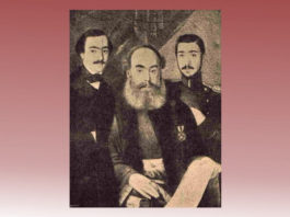 Vornicul Alecsandri și fiii săi, Vasile și Iancu. Foto: ”Luceafărul”, nr. 11, 1905