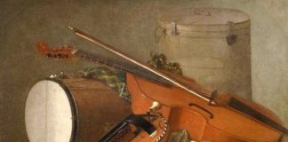 Henri-Horace Roland de La Porte (1724 – 1793), ”Natură moartă cu instrumente muzicale”, Musée des beaux-arts du Château de Blois