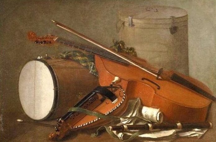 Henri-Horace Roland de La Porte (1724 – 1793), ”Natură moartă cu instrumente muzicale”, Musée des beaux-arts du Château de Blois