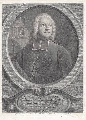 Abatele Antoine François Prévost (1 aprilie 1697 – 25 noiembrie 1763). Portret de Georg Friedrich Schmidt, 1745
