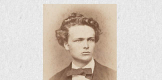 August Strindberg în 1874, la 25 de ani