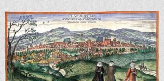 Gravură a Clujului realizată de flamandul Joris Hoefnagel în 1617