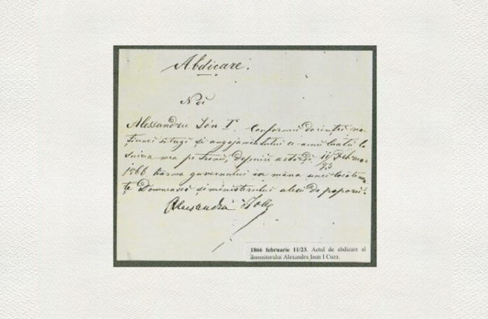 alexandru ioan cuza abdicare