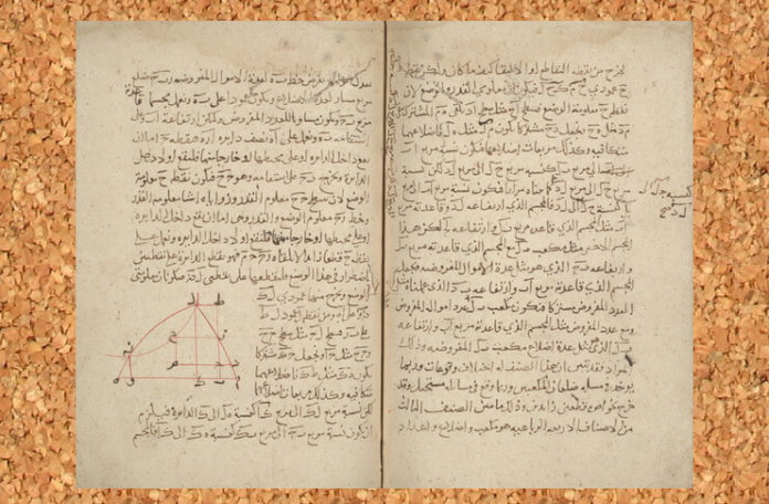 Omar Khayyam, pagini din „Algebra” (Maqalah fi al-jabra wa-al muqabalah)