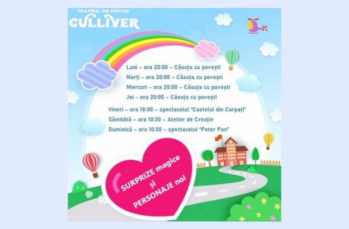 Program online Teatrul GULLIVER 11-17 mai 2