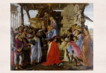 Sandro Botticelli, „Adoratia Magilor” (Zanobi Altar), Galeriile Uffizi din Florenţa