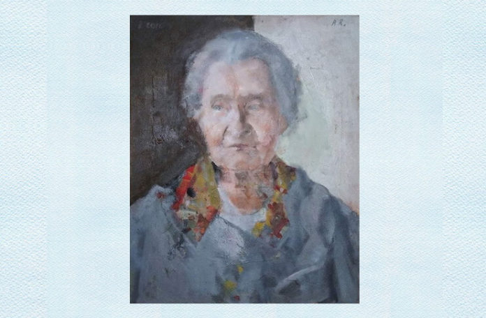 Adina Romanescu, „Bunica”, ulei pe pânză, 2010