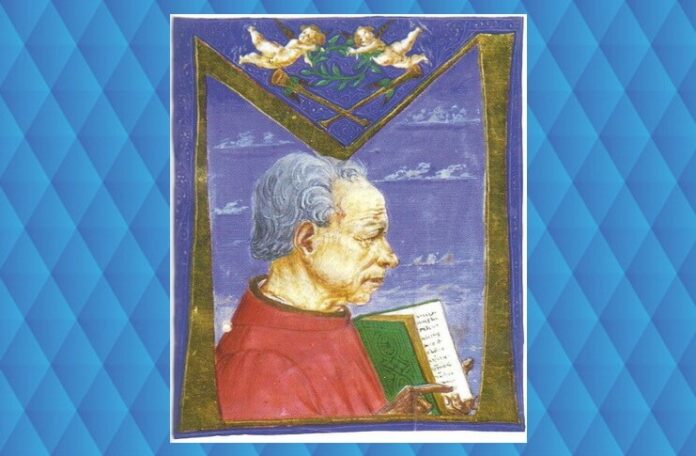 Poggio Bracciolini, din manuscrisul De Varietate Fortunae, Vatican, secolul al XV-lea Poggio Bracciolini, din manuscrisul De Varietate Fortunae, Vatican, secolul al XV-lea