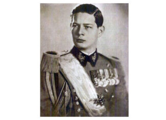 Mihai I de Hohenzollern-Sigmaringen, rege al României în perioadele 1927–1930 (sub regenţă) şi 1940–1947 Marele Voievod Mihai în 1938