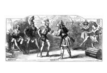 Thespis, detaliu din „Pantomima” de Davis Henry Friston,„Illustrated London News”, 6 ianuarie 1872