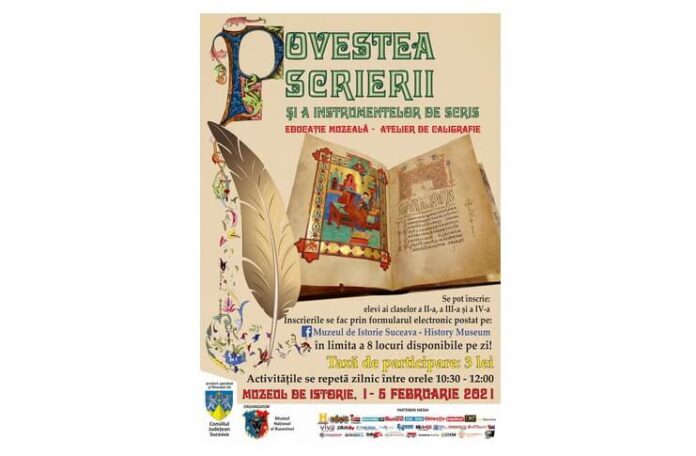 povestea-scrierii-si-a-instrumentelor-de-scris-atelier-de-caligrafie-1-5-februarie-2021-la-muzeul-de-istorie-suceava