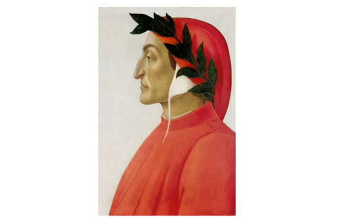 Dante, portret de Sandro Botticelli, tempera, 1495