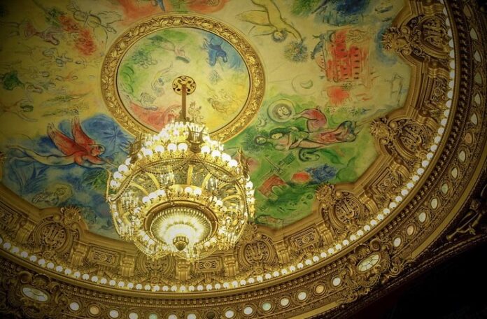 Tavanul sălii Operei din Paris Tavanul sălii Operei din Paris