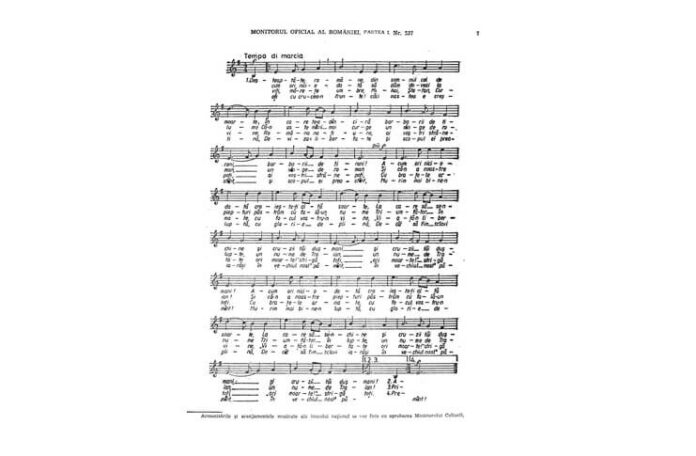 imnul national partitura