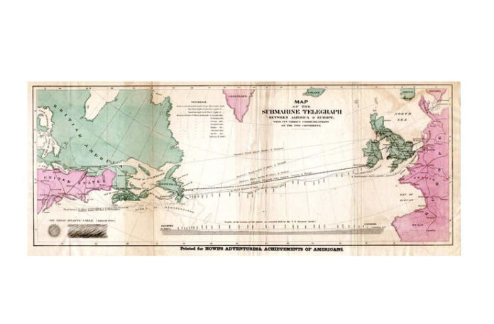 Harta cablului transatlantic din 1858