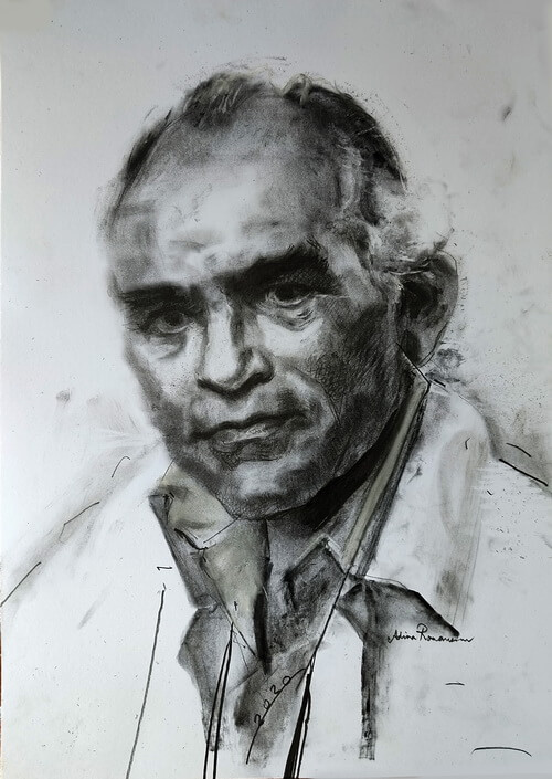 Liviu Ciiulei, portret de Adina Romanescu, 2020. Inedit. Copyright © Adina Romanescu, leviathan.ro