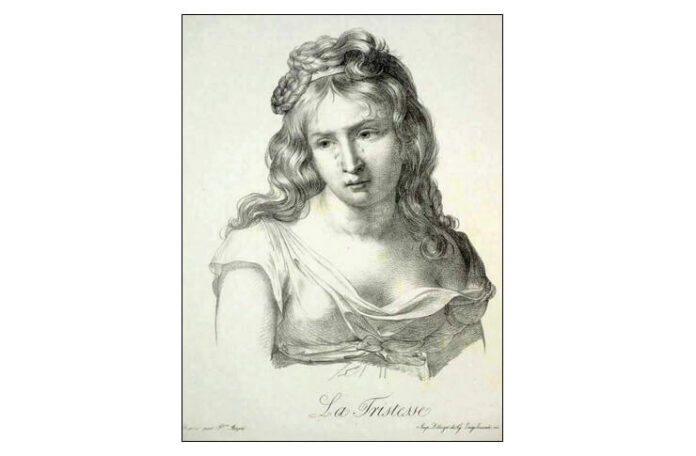 Pauline Auzou, „Tristețea”, litografie 1816–1817