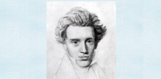 Søren Kierkegaard, după un desen de Niels Christian Kierkegaard