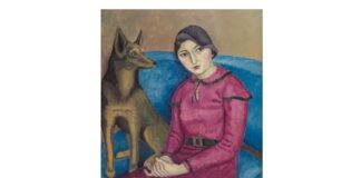 Nina Arbore, „Portret de femeie cu câine”, 1932