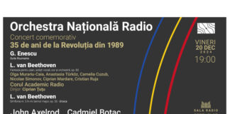 Știri: 35 de ani de la Revoluția din 1989: „Eroica” de Beethoven și „Suite roumaine” de Enescu (20 decembrie 2024, București) onr sala radio (1)