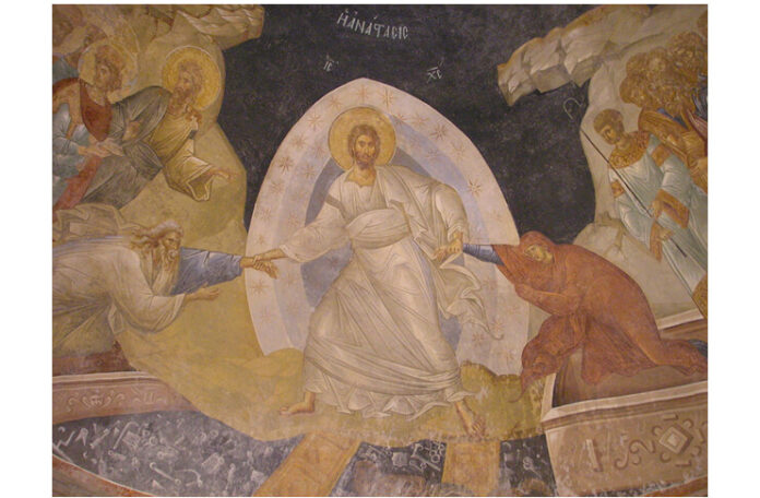 „Învierea Domnului”, frescă bizantină, Biserica Chora, sec. al XIV-lea, Constantinopol „Învierea Domnului”, frescă bizantină, Biserica Chora, sec. al XIV-lea, Constantinopol