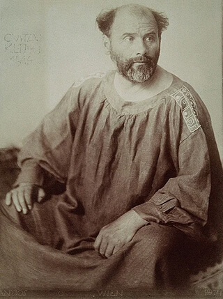 Gustav Klimt, fotografie de Anton Josef Trčka, 1914