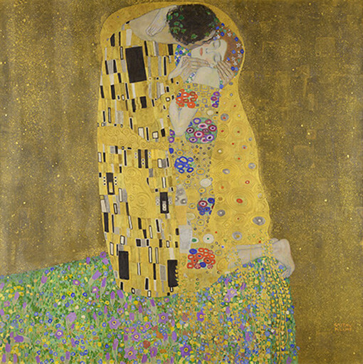 Gustav Klimt, „Sărutul” 1907-1908