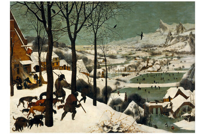 Pieter Bruegel cel Bătrân, „Vânători în zăpadă”, 1565 Pieter Bruegel cel Bătrân, „Vânători în zăpadă”, 1565