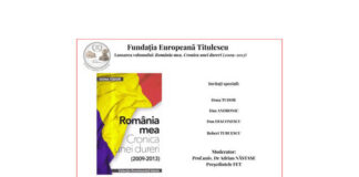 Știri: Lansarea volumului: „România mea. Cronica unei dureri (2009– 2013)” de Dona Tudor lansare dona tudor